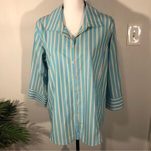 Liz Claiborne 3/4 sleeve button up blouse size 16
